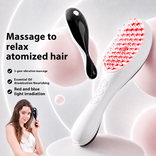 Electric red blue light massage comb vibration relaxation household scalp introducer hair care hair care spray hair generator