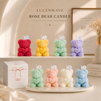 LucenWave Rose Bear Scented Candle