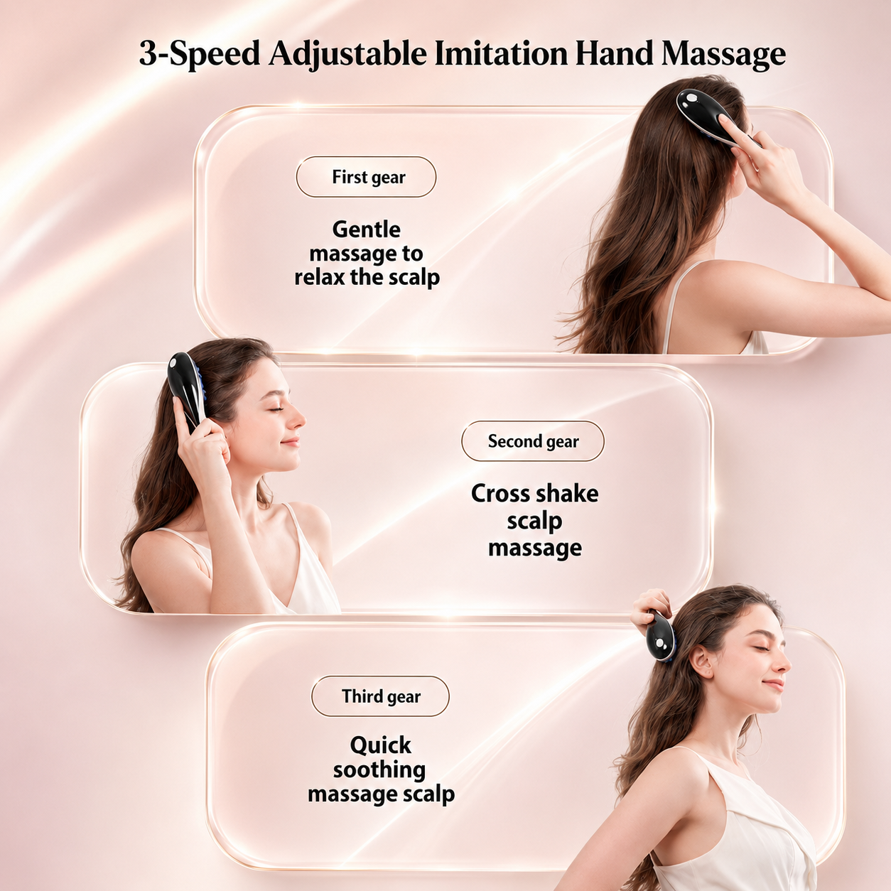 Electric red blue light massage comb vibration relaxation household scalp introducer hair care hair care spray hair generator