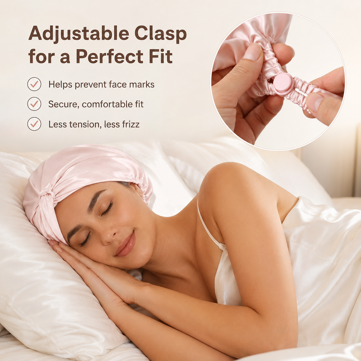 LucenWave Pure Silk Turban Bonnet