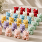 LucenWave Rose Bear Scented Candle