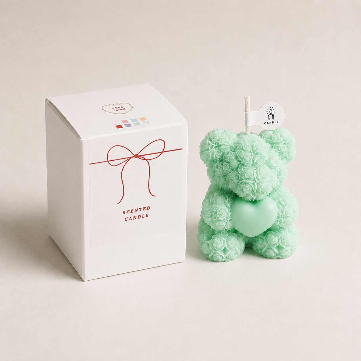 LucenWave Rose Bear Scented Candle