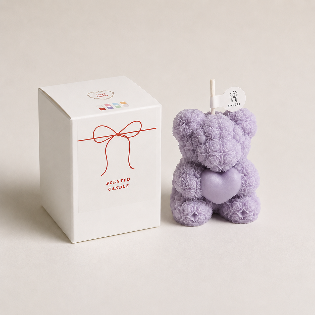 LucenWave Rose Bear Scented Candle