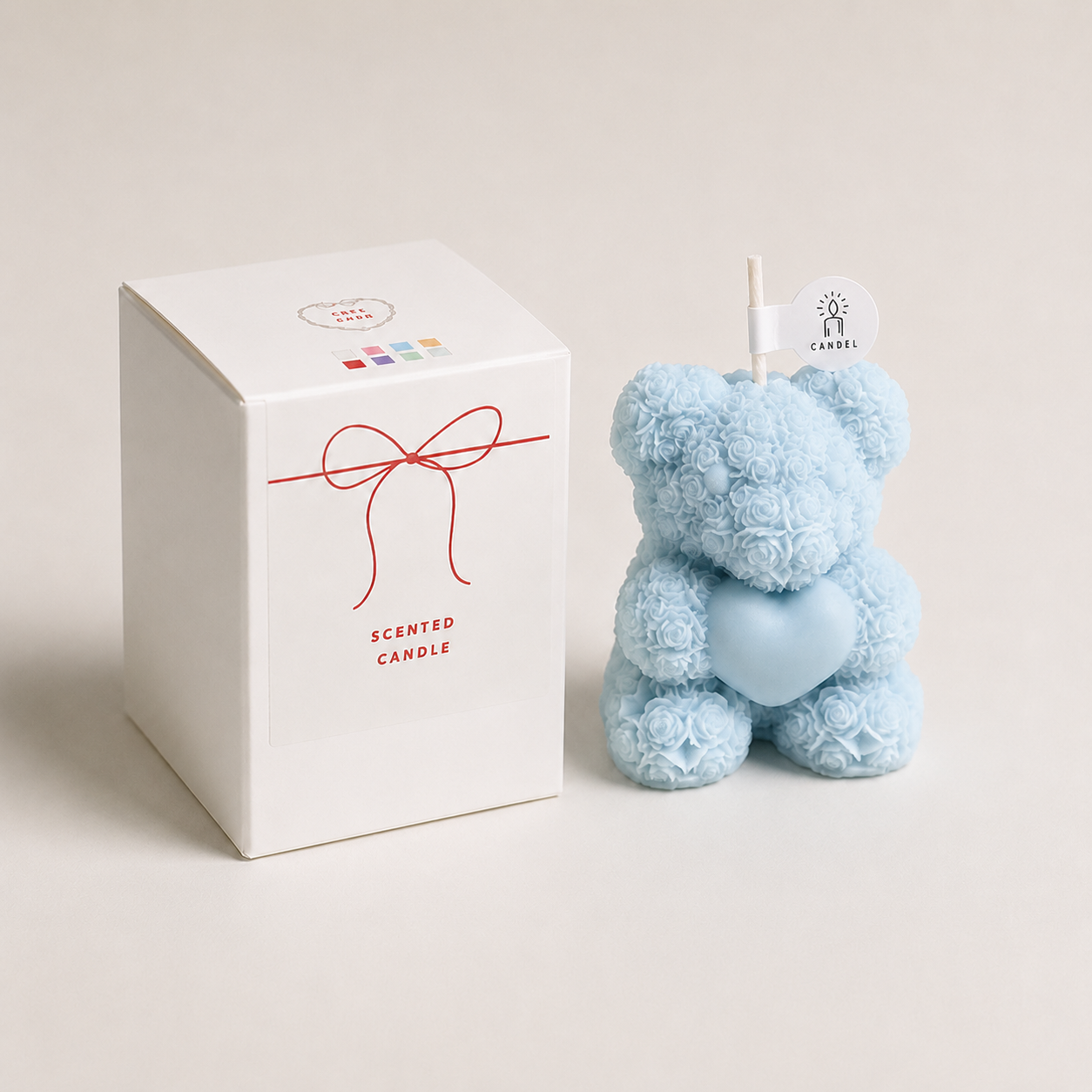 LucenWave Rose Bear Scented Candle