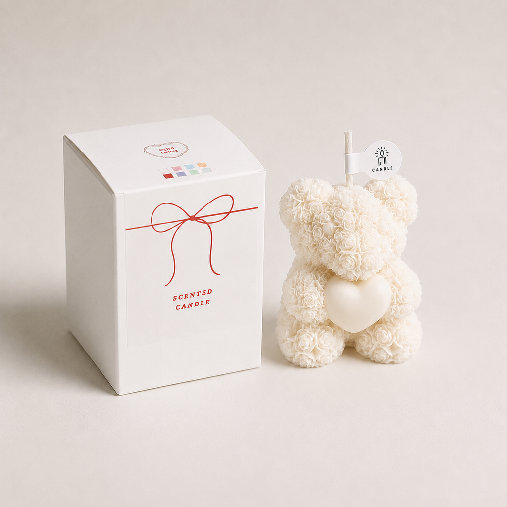 LucenWave Rose Bear Scented Candle