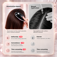 Electric red blue light massage comb vibration relaxation household scalp introducer hair care hair care spray hair generator view 5