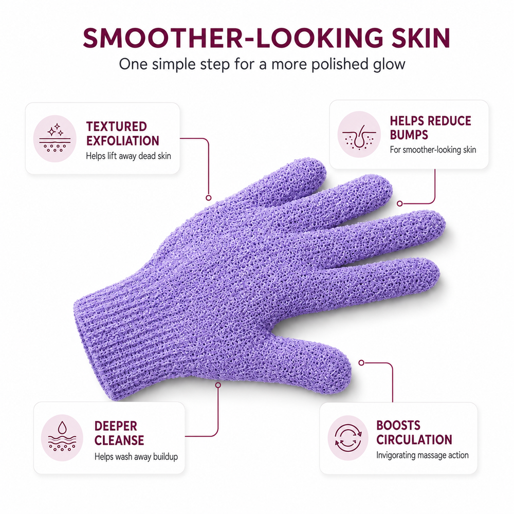 Skin Smoothing Exfoliating Gloves