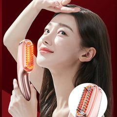 Custom Logo 3-in-1 Body Face Scalp Guasha Massager Comb EMS NIR Infrared Red Light Therapy LED Anti-Wrinkle Device for Skin Care
