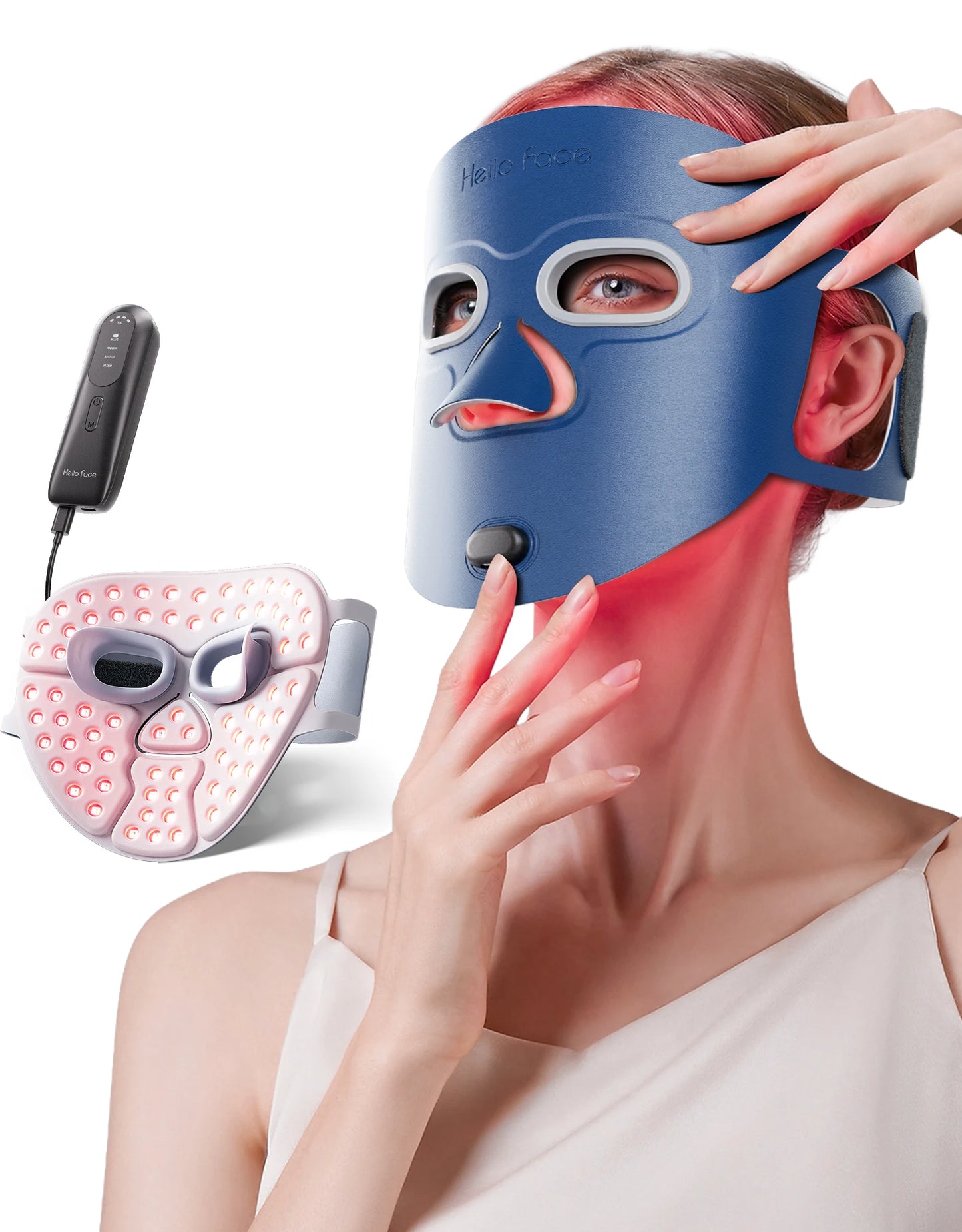 Red Light Therapy for Face Wireless Face Mask