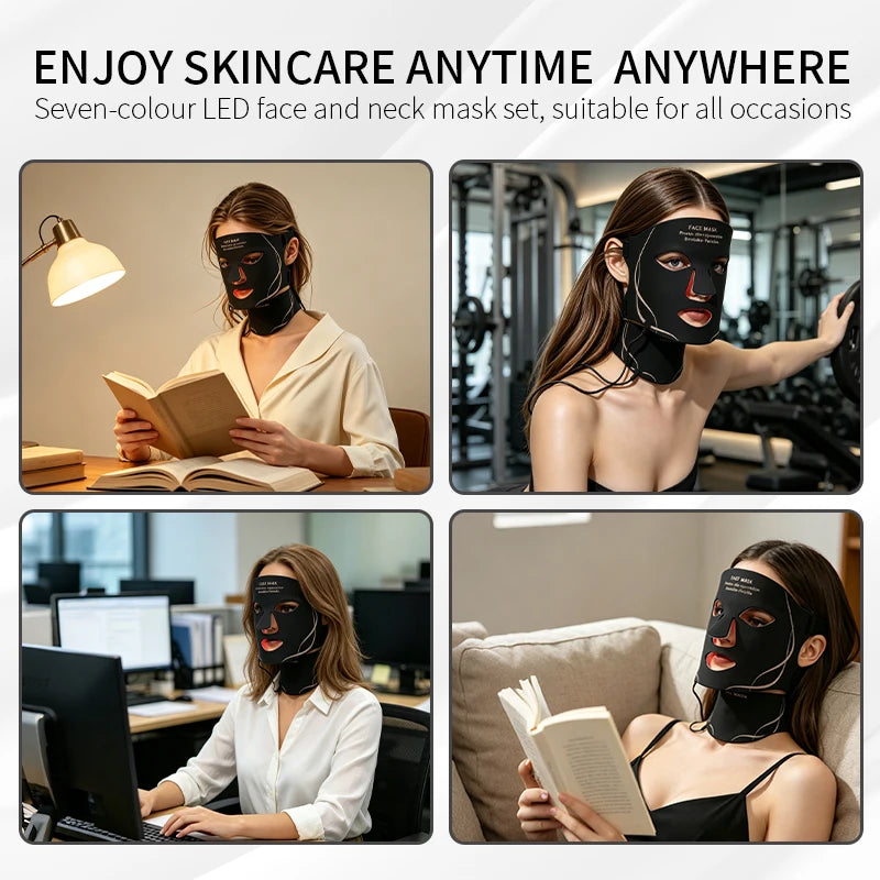 LED Photon Facial Mask 7 Colors Red Light Therapy