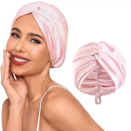 LucenWave Pure Silk Turban Bonnet