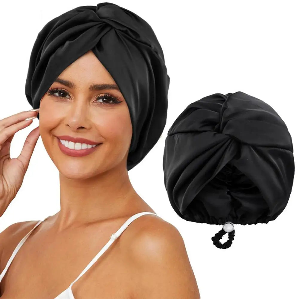 LucenWave Pure Silk Turban Bonnet