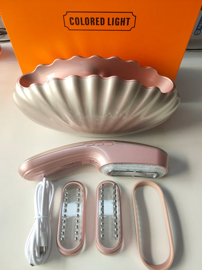 Custom Logo 3-in-1 Body Face Scalp Guasha Massager Comb EMS NIR Infrared Red Light Therapy LED Anti-Wrinkle Device for Skin Care