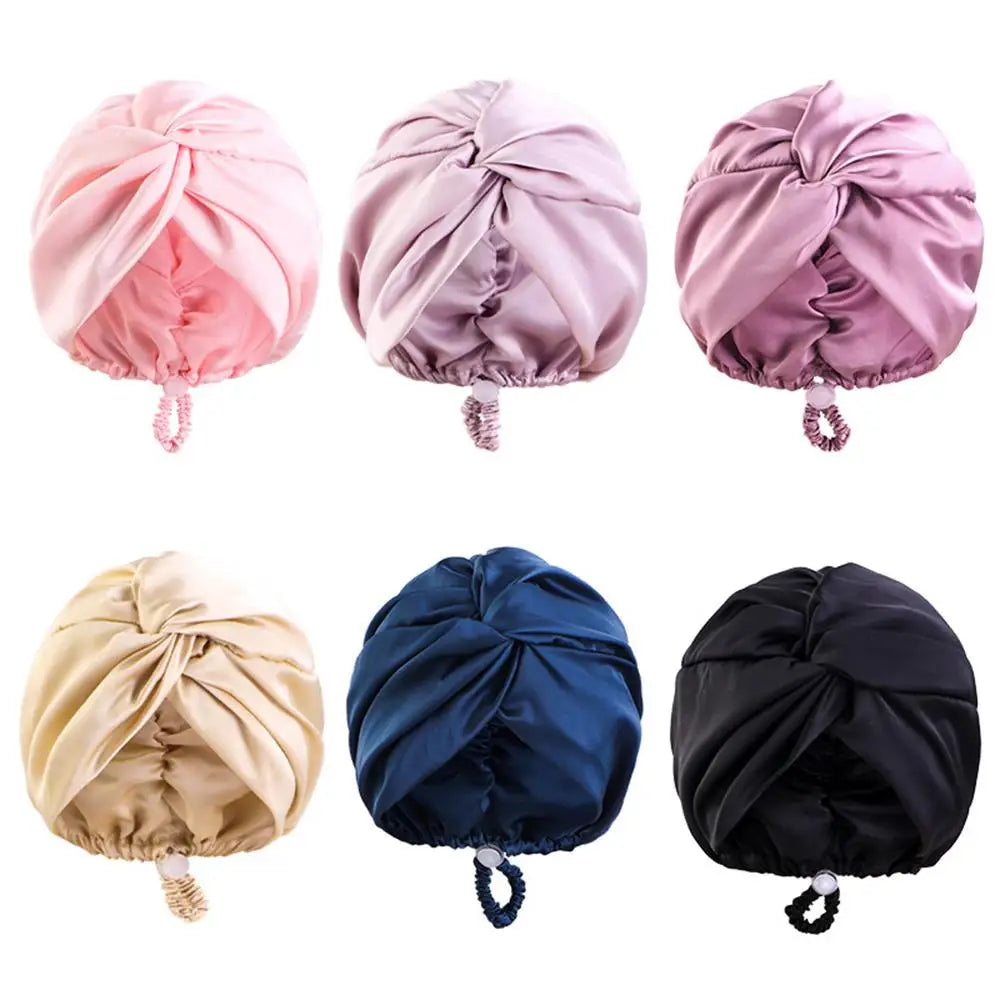 LucenWave Pure Silk Turban Bonnet
