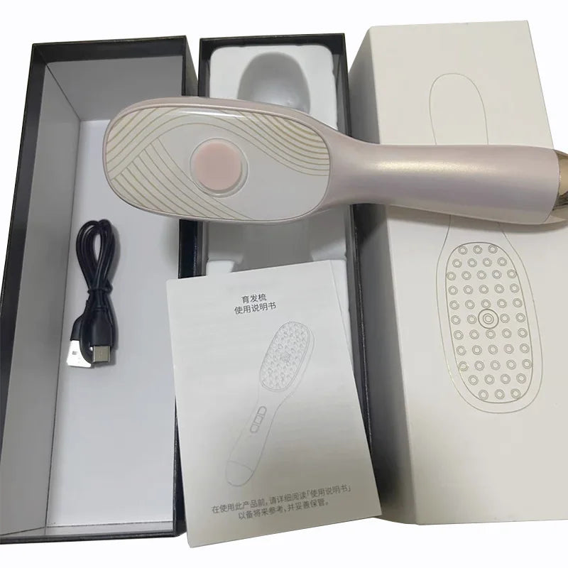 Electric Spray Massage Comb Red Blue Light Hair Growth Scalp Liquid Medicine Atomizing Comb Anti Hair Loss Vibration Head Scalp