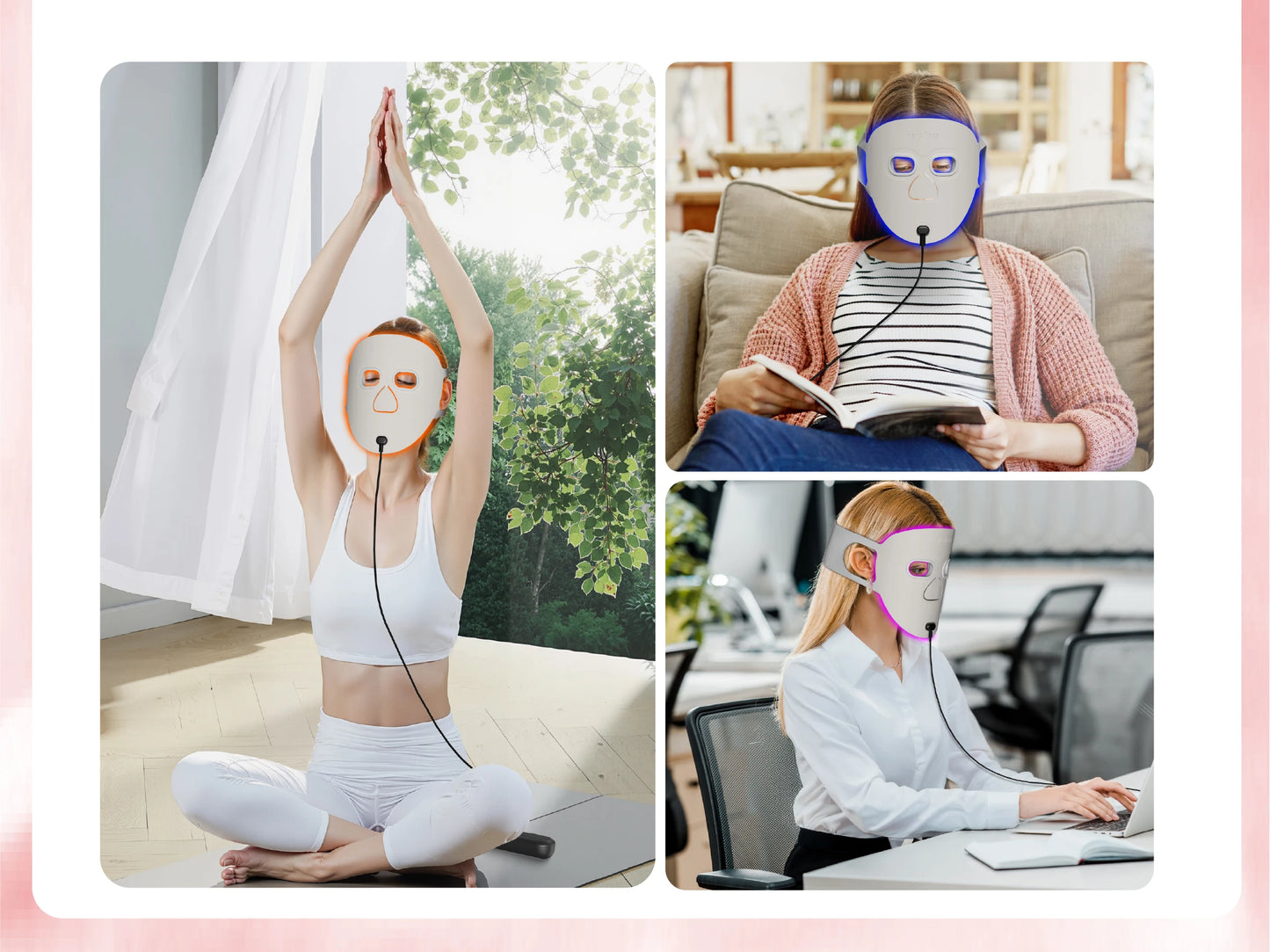 Red Light Therapy for Face Wireless Face Mask
