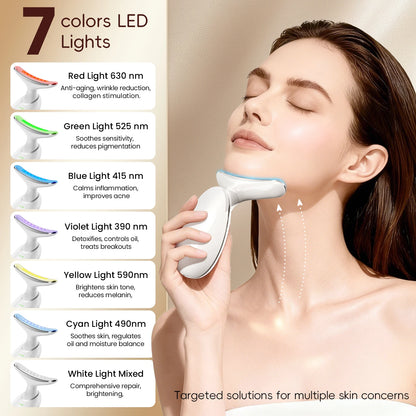 Face and Neck Massager, Handheld Red Light Therapy