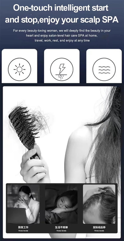 Electric Spray Massage Comb Red Blue Light Hair Growth Scalp Liquid Medicine Atomizing Comb Anti Hair Loss Vibration Head Scalp