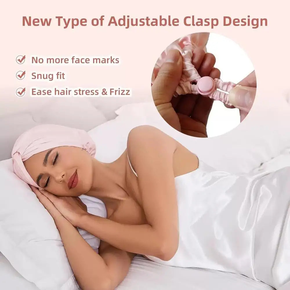 LucenWave Pure Silk Turban Bonnet