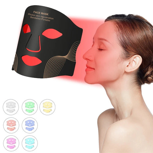 Red Light Therapy 7 Colors Photon Face LED Mask Silicone