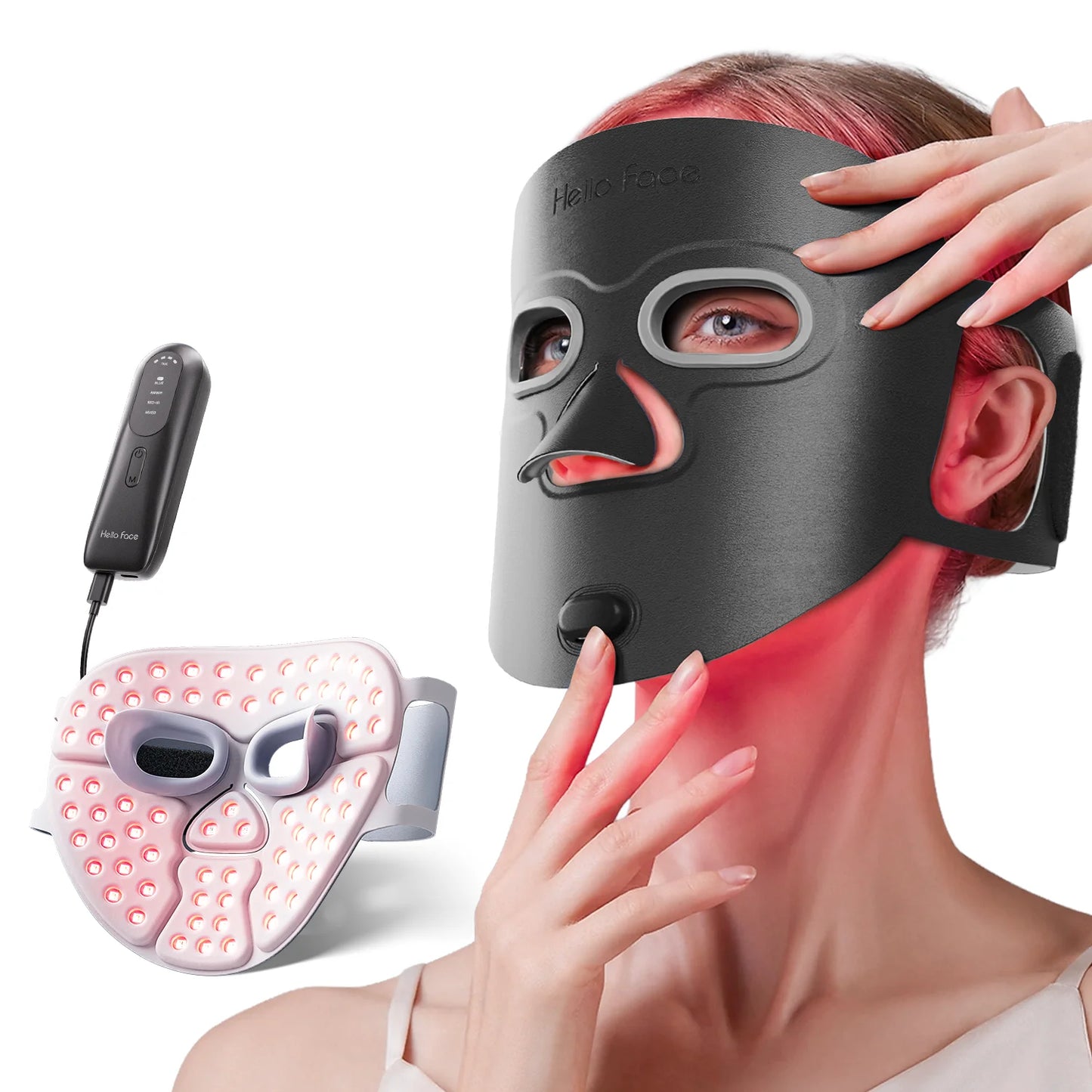 Red Light Therapy for Face Wireless Face Mask