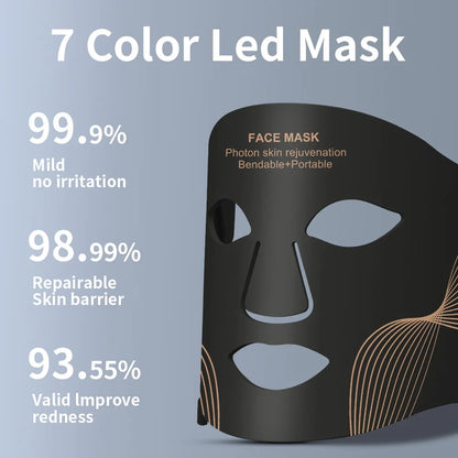 Red Light Therapy 7 Colors Photon Face LED Mask Silicone