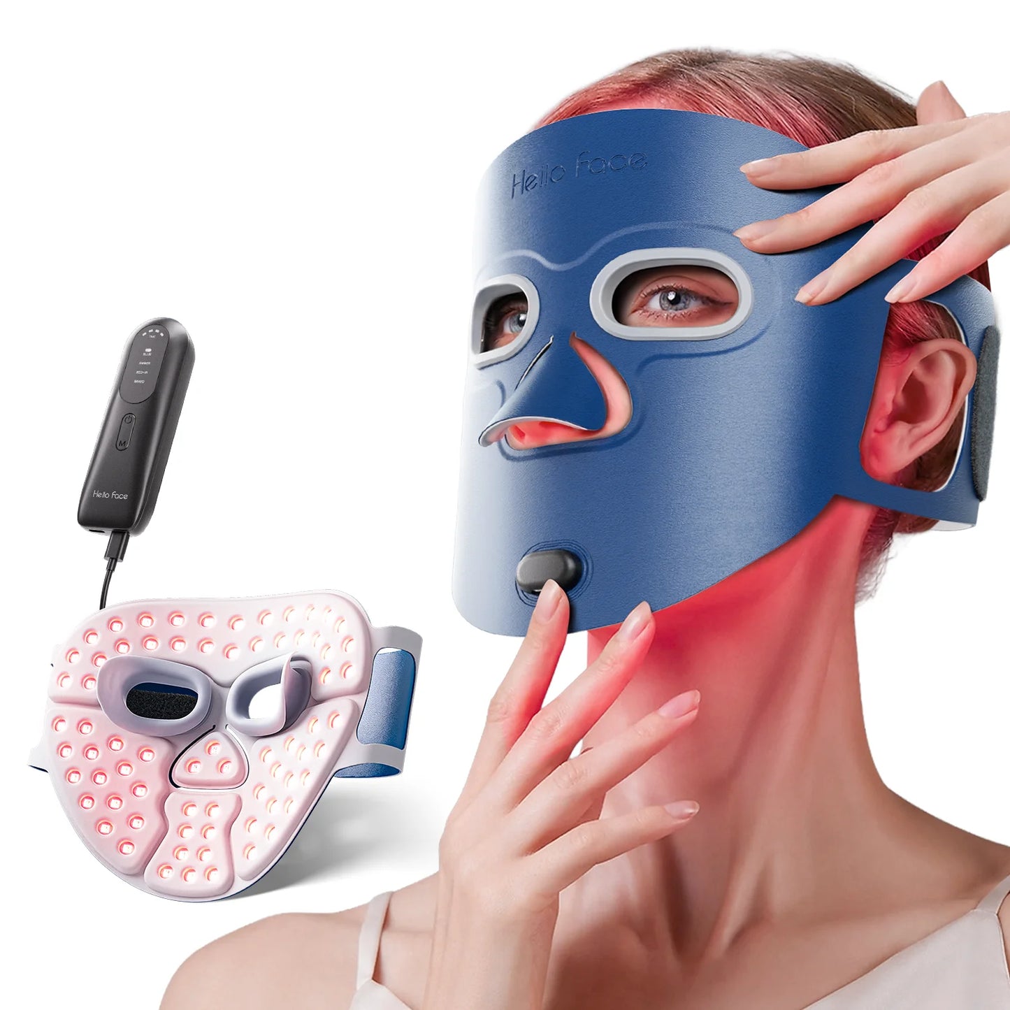 Red Light Therapy for Face Wireless Face Mask