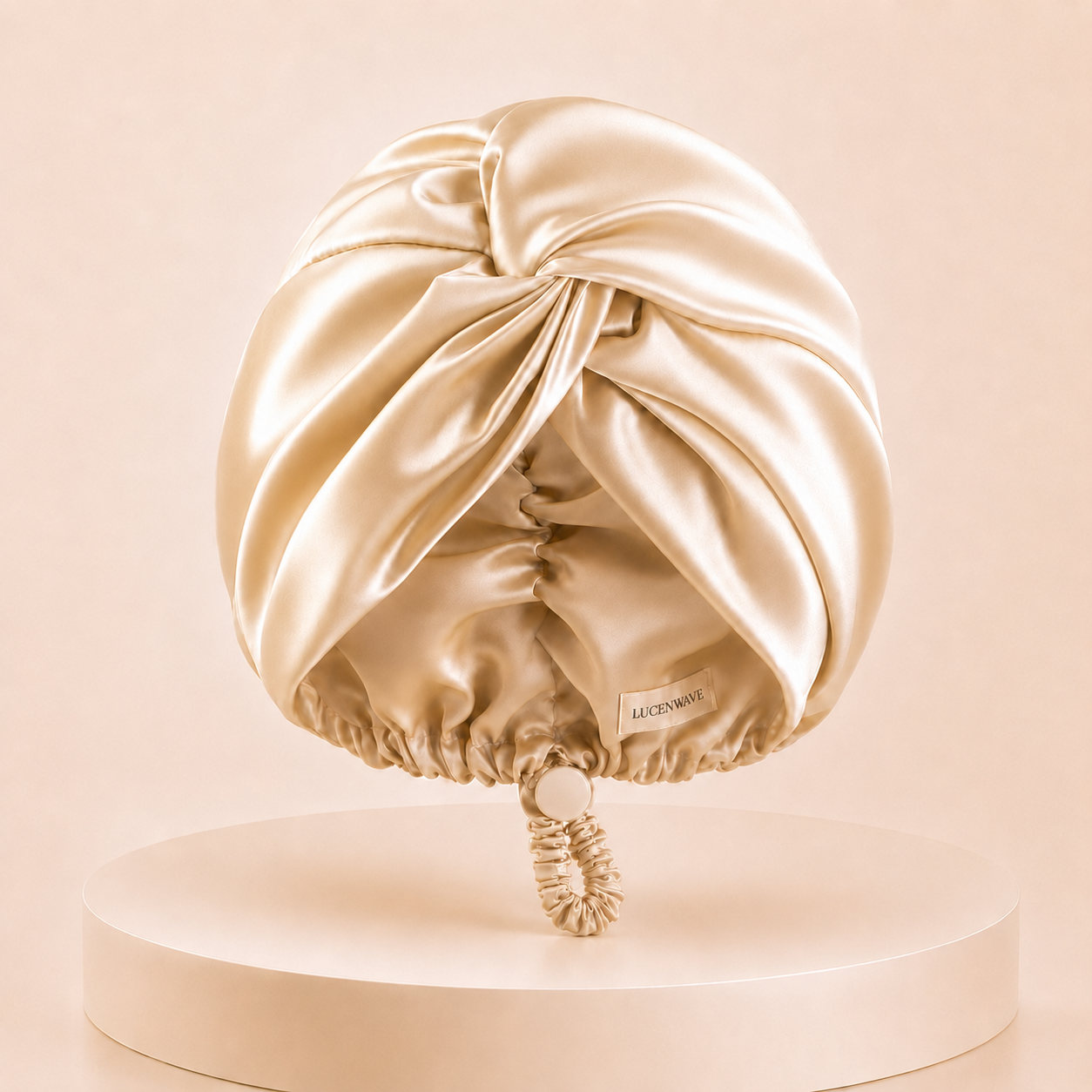 LucenWave Pure Silk Turban Bonnet