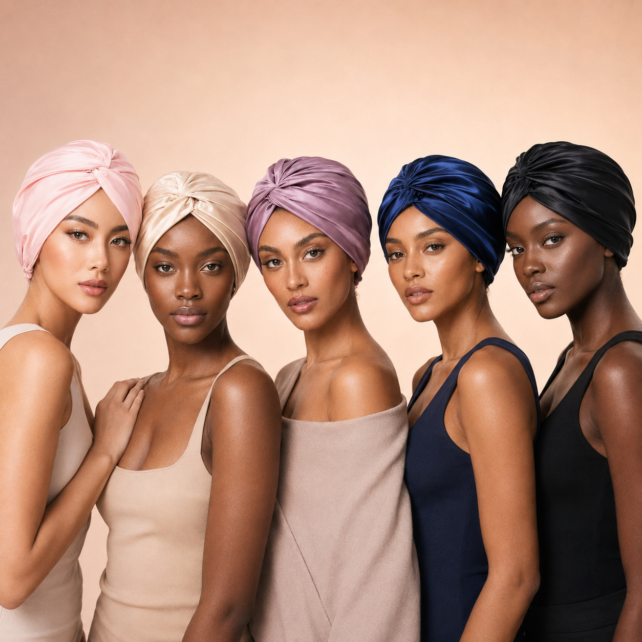 LucenWave Pure Silk Turban Bonnet