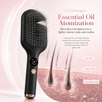 Electric Red Light Hair Care Brush
