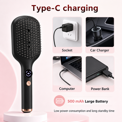 Electric Red Light Hair Care Brush