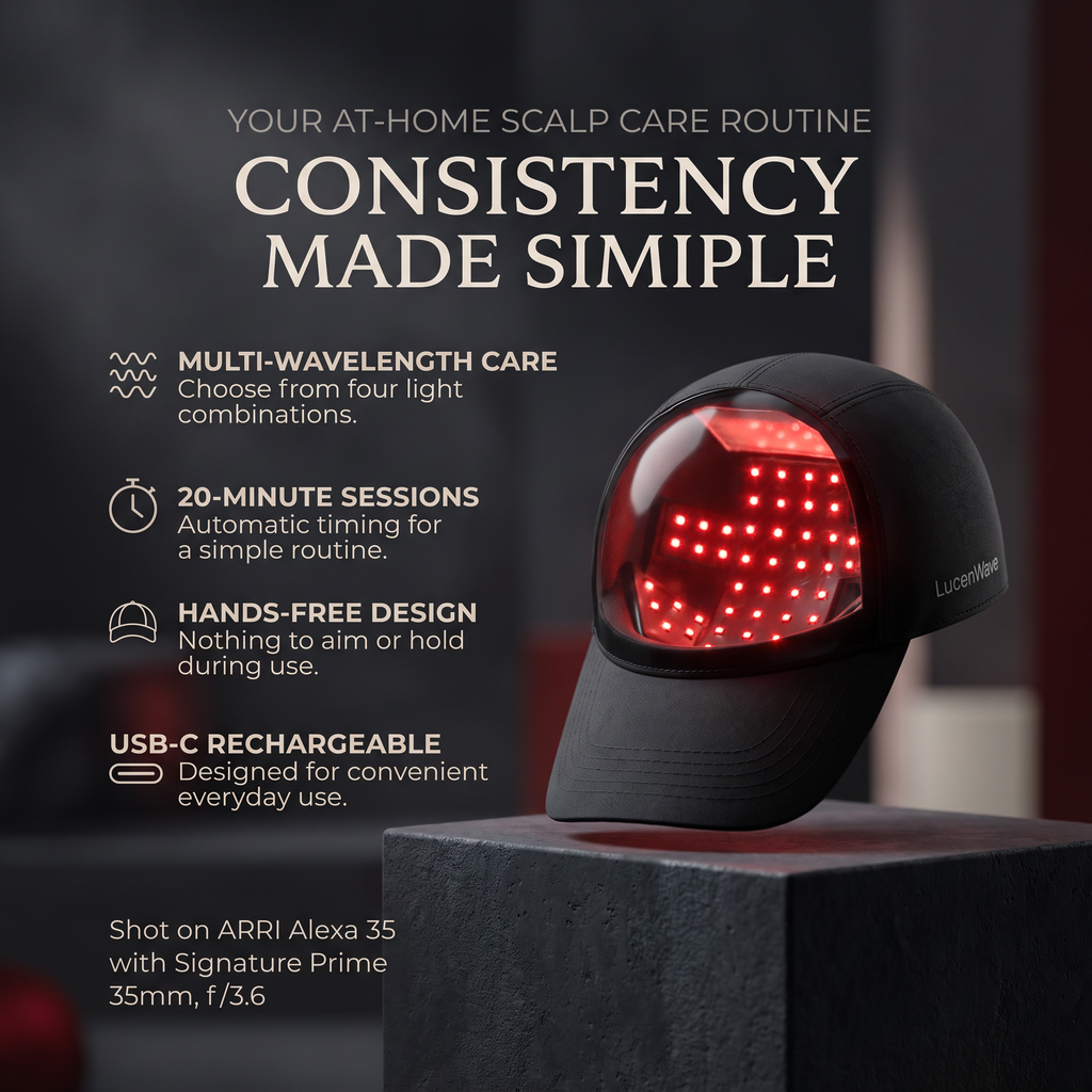 LucenWave Multi-Light Scalp Therapy Cap (USB Charging)
